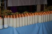 The now-lit candles following the reading of the names. (Photo courtesy of Robin Rix and Carol Scharlau)