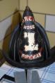 Chicago Fire Dapartment memorabilia displayed at the reception following the memorial mass. (Photo courtesy of Robin Rix and Carol Scharlau)