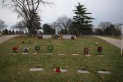 Queen of Heaven Cemetery, Section 18, the final resting place for 25 of the child victims of the OLA fire. Date of photo: November 30, 2008.