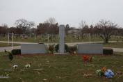 View of the Our Lady of the Angels memorial from the rear.