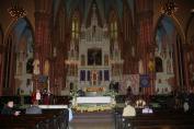 View of the beautiful altar of Holy Family Church, where the 50th Anniversary Mass was held on November 30, 2008.