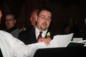 Matt Scharlau, who sang Ave Maria during the mass. Matt is the son of Carol Lambesis Scharlau, Class of 1964.