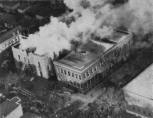 Another overhead view of the school at the height of the fire.