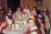 Clockwise from left are Anita ? ;Donna and Tom Peneschi; Jimmy and Christine DePhillips; Karen, Diane and Carmella. (Does any one remember Anita's or Carmella's last name? Also see class photo Room 104 1956.) (Photo Courtesy of Joyce Peneschi)