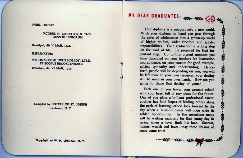 OLA Graduation Booklet from 1944, pages 3-4 (Courtesy of Frank Mason)