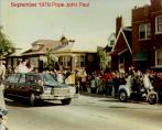 Pope John Paul II's motorcade during his historic visit to Chicago in 1979. (Photo courtesy of John Sullivan)